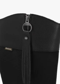 Ingrid Black Leather Knee High Boots