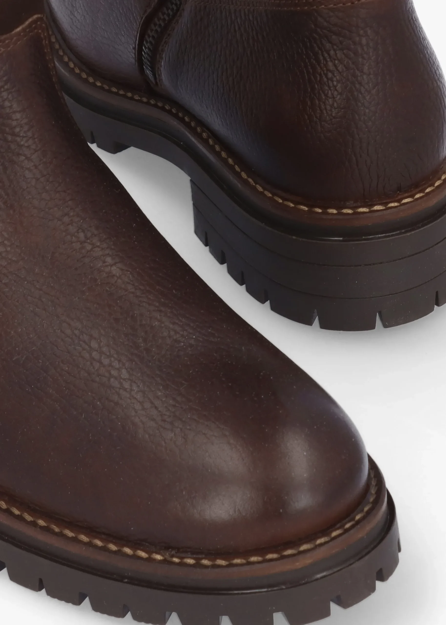 Ingrid Dark Brown Leather Knee High Boots