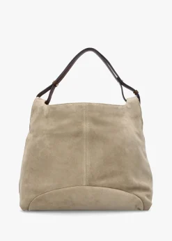 Inhobo Beige Suede Slouchy Hobo Bag