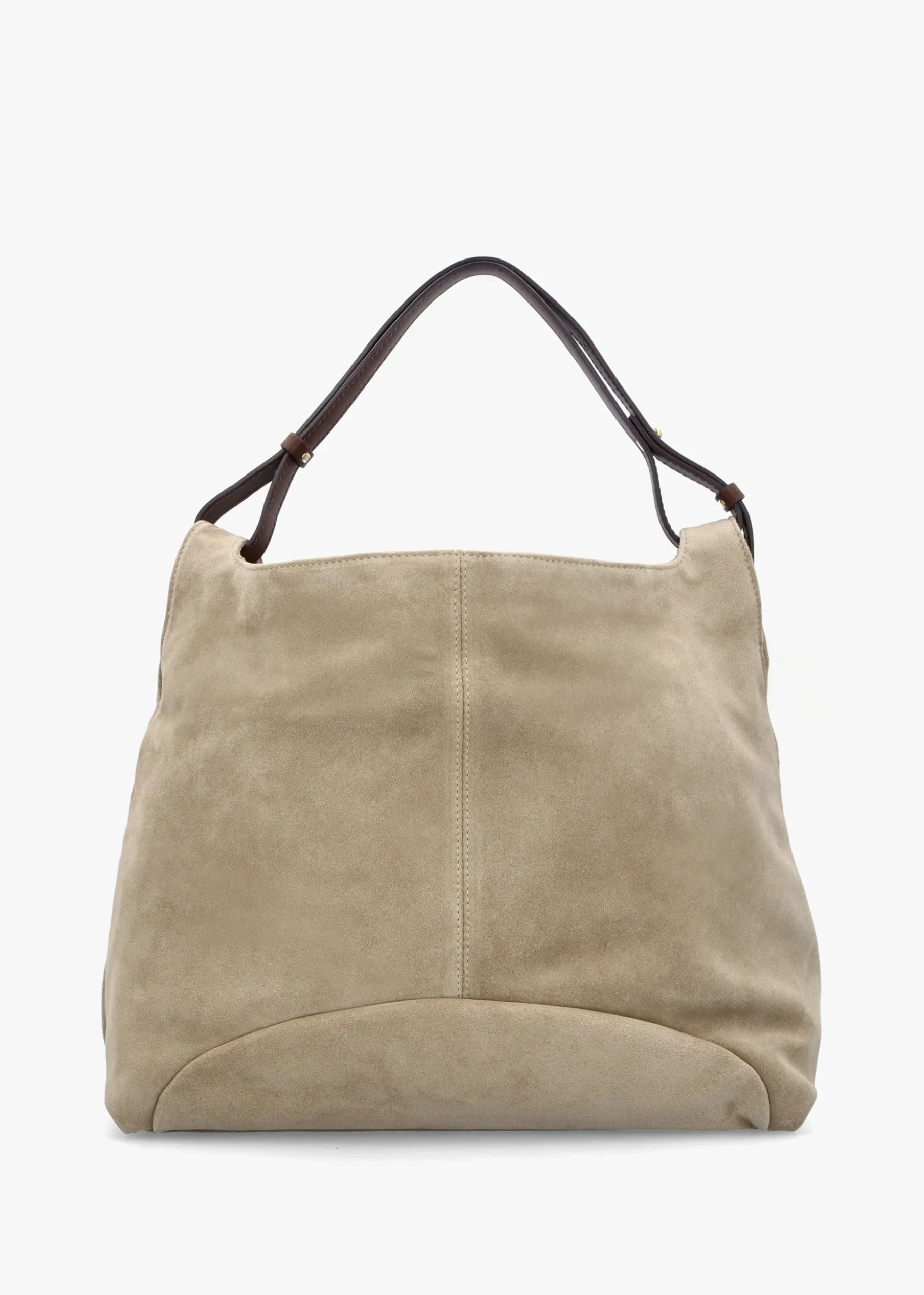 Inhobo Beige Suede Slouchy Hobo Bag