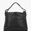 Inhobo Black Leather Slouchy Hobo Bag