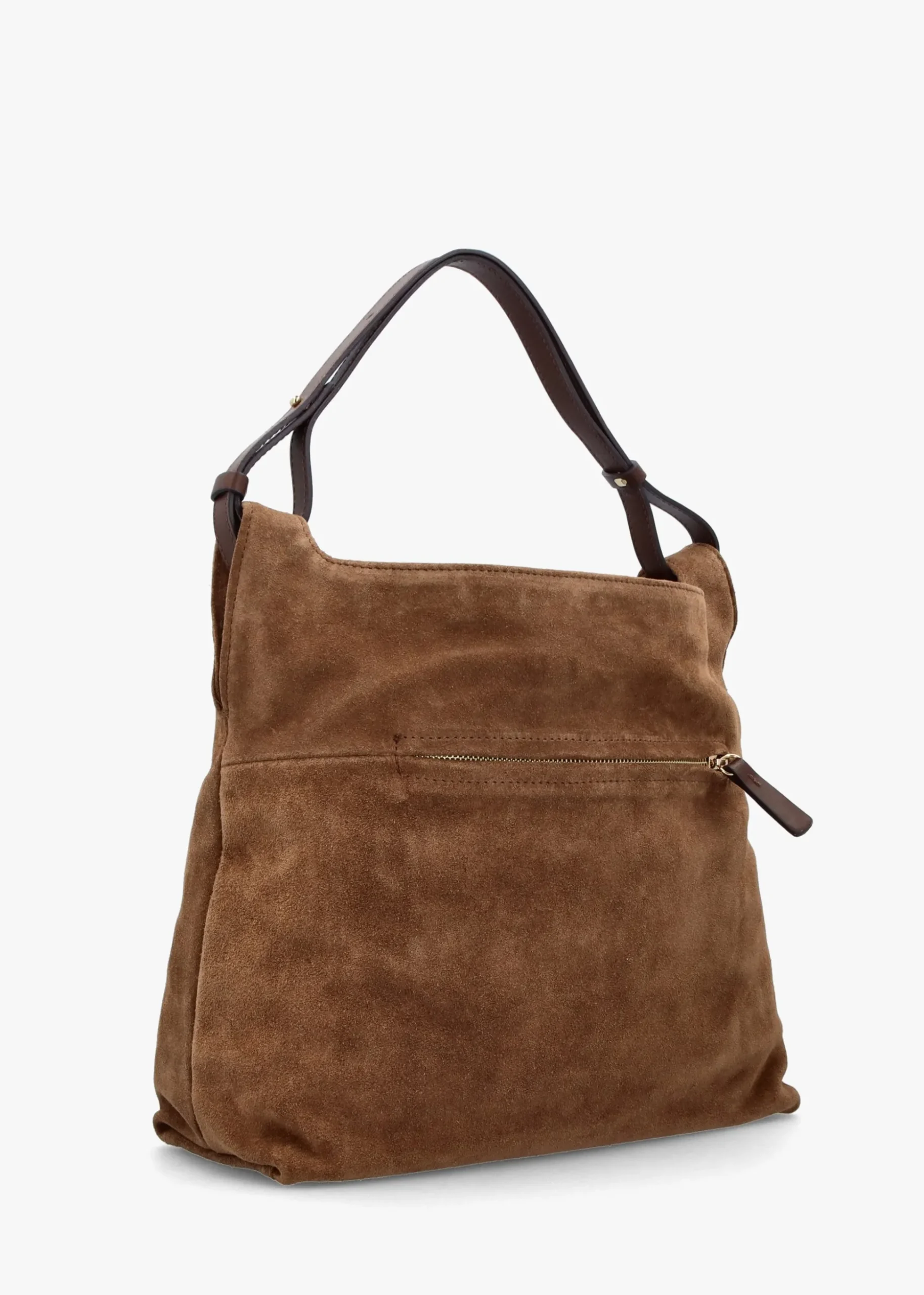 Inhobo Brown Suede Slouchy Hobo Bag