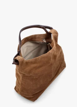 Inhobo Brown Suede Slouchy Hobo Bag
