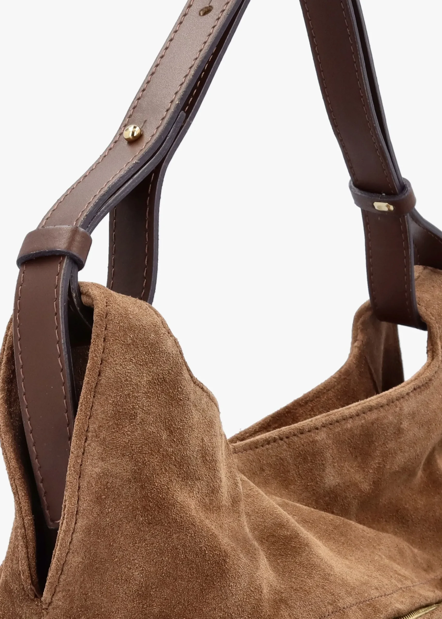 Inhobo Brown Suede Slouchy Hobo Bag