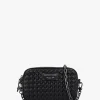 Interwoven Black Leather Camera Bag