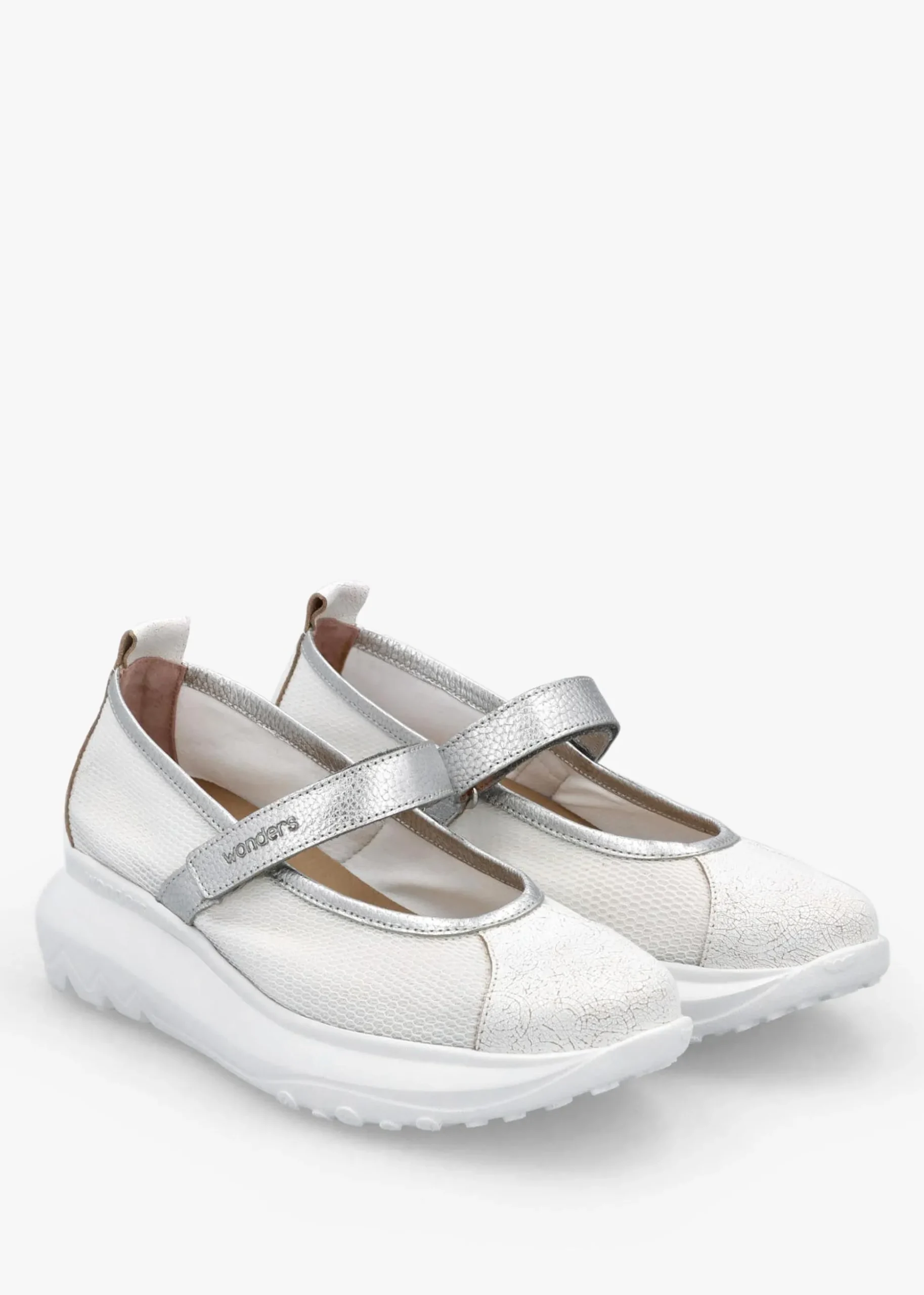 Isaura Off White Sporty Ballerina Pumps