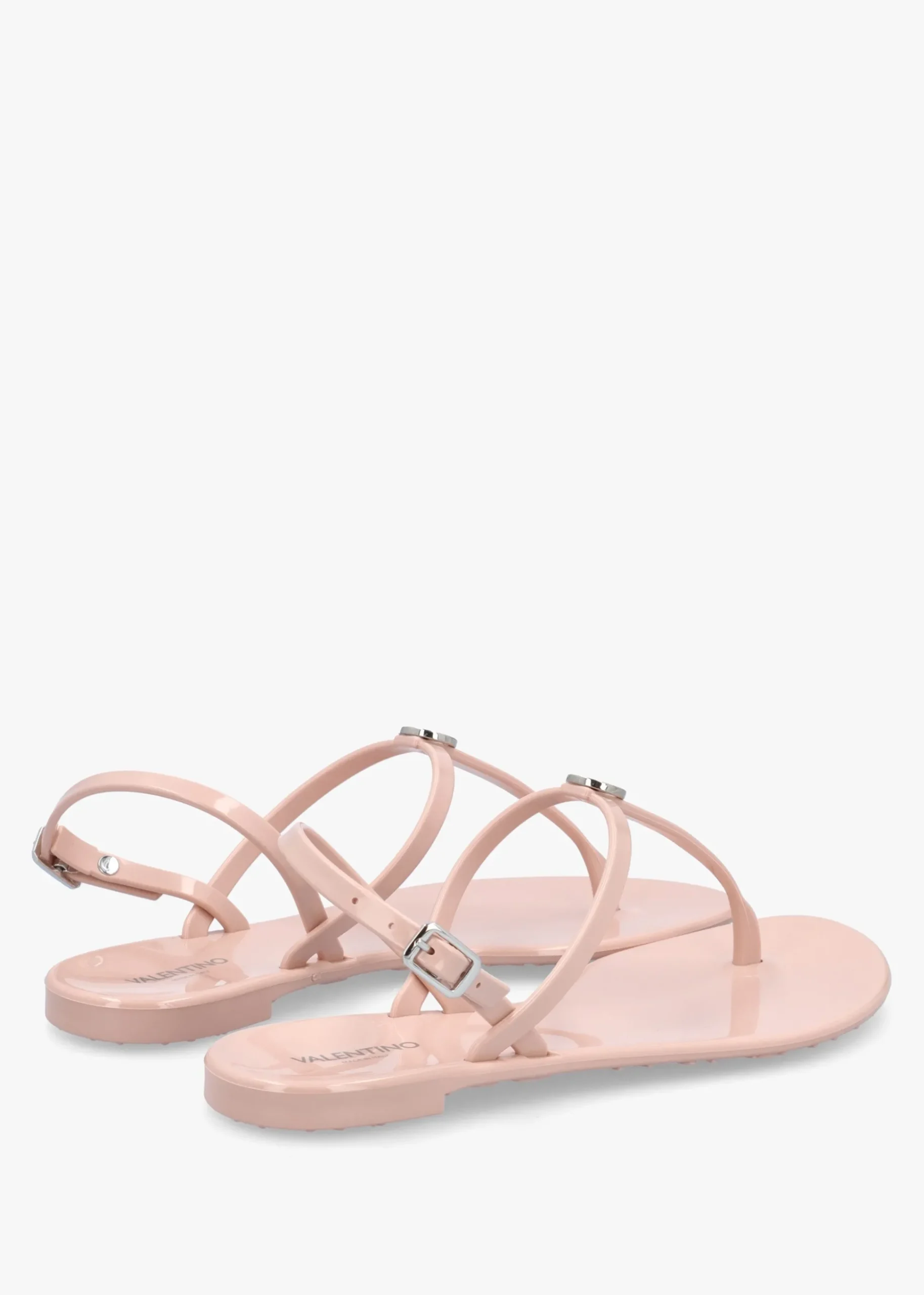 Jally Pink Toe Post Logo Sandals