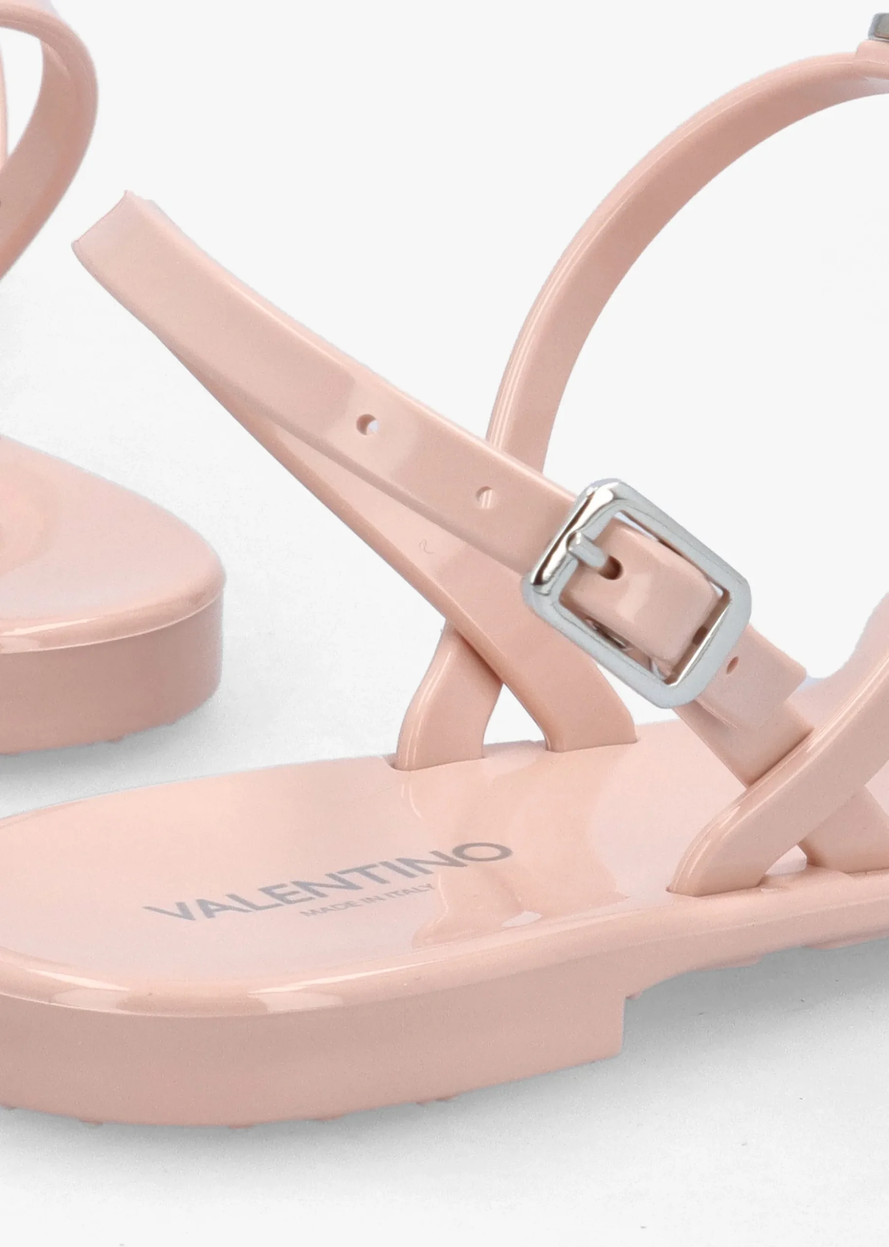 Jally Pink Toe Post Logo Sandals