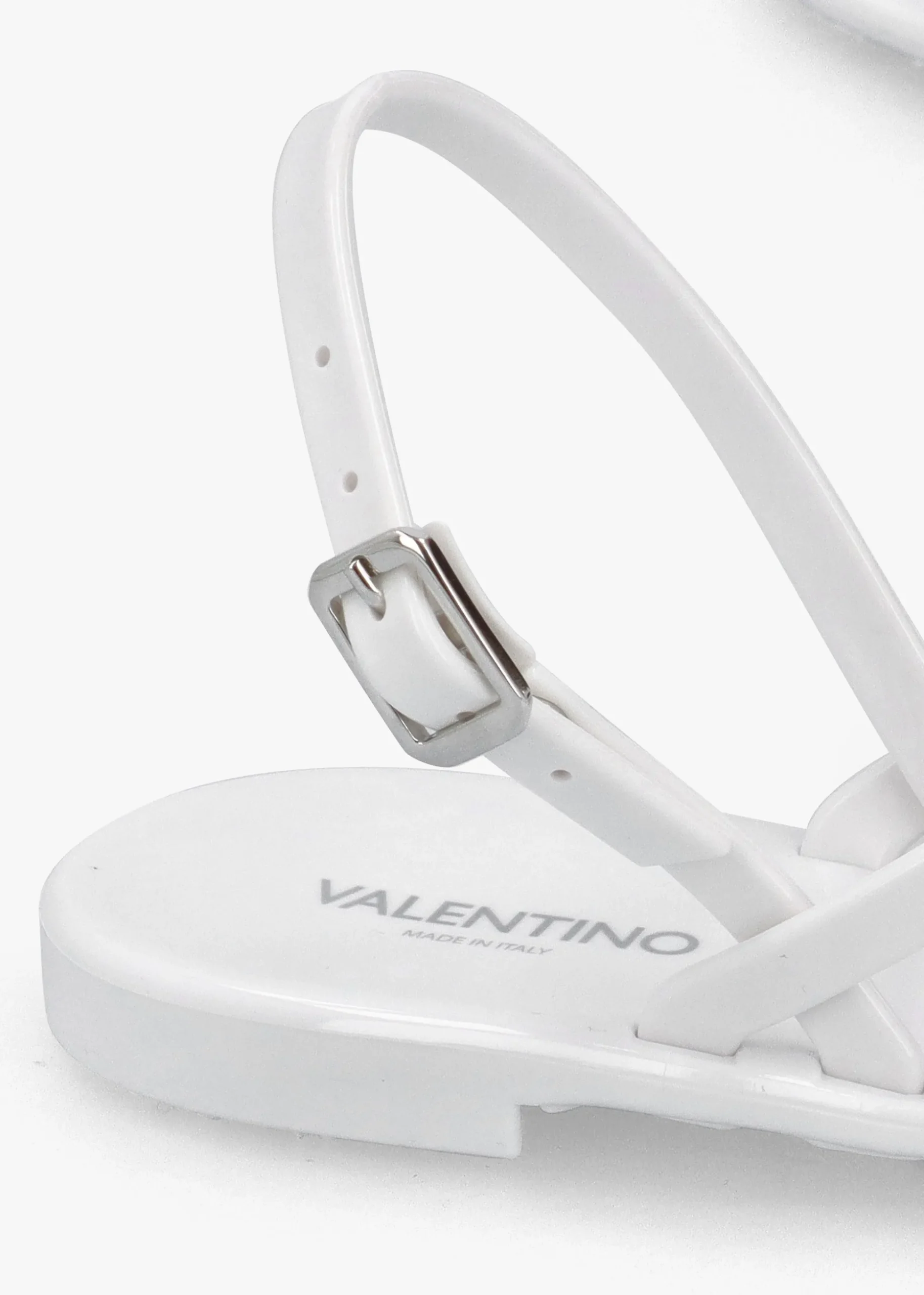 Jally White Toe Post Logo Sandals