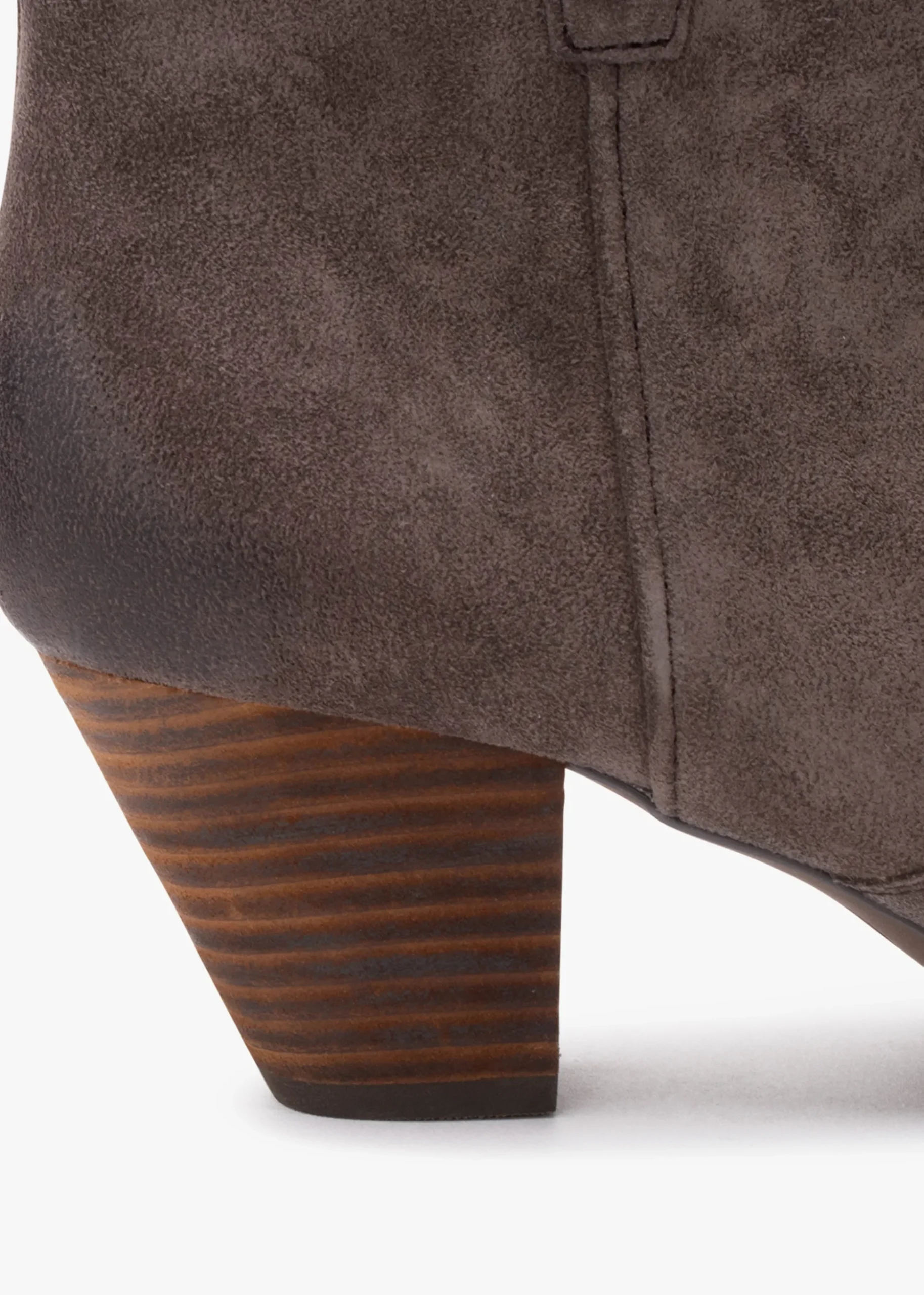 Jalouse Brown Suede Western Ankle Boots