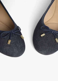 Jayna Blue Denim Ballet Pumps