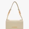Jewel Flapover Avorio Shoulder Bag