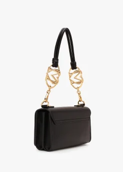 Jewel Flapover Nero Shoulder Bag