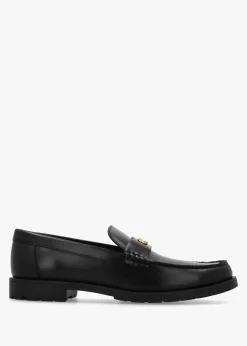Jocelyn Black Leather Loafers