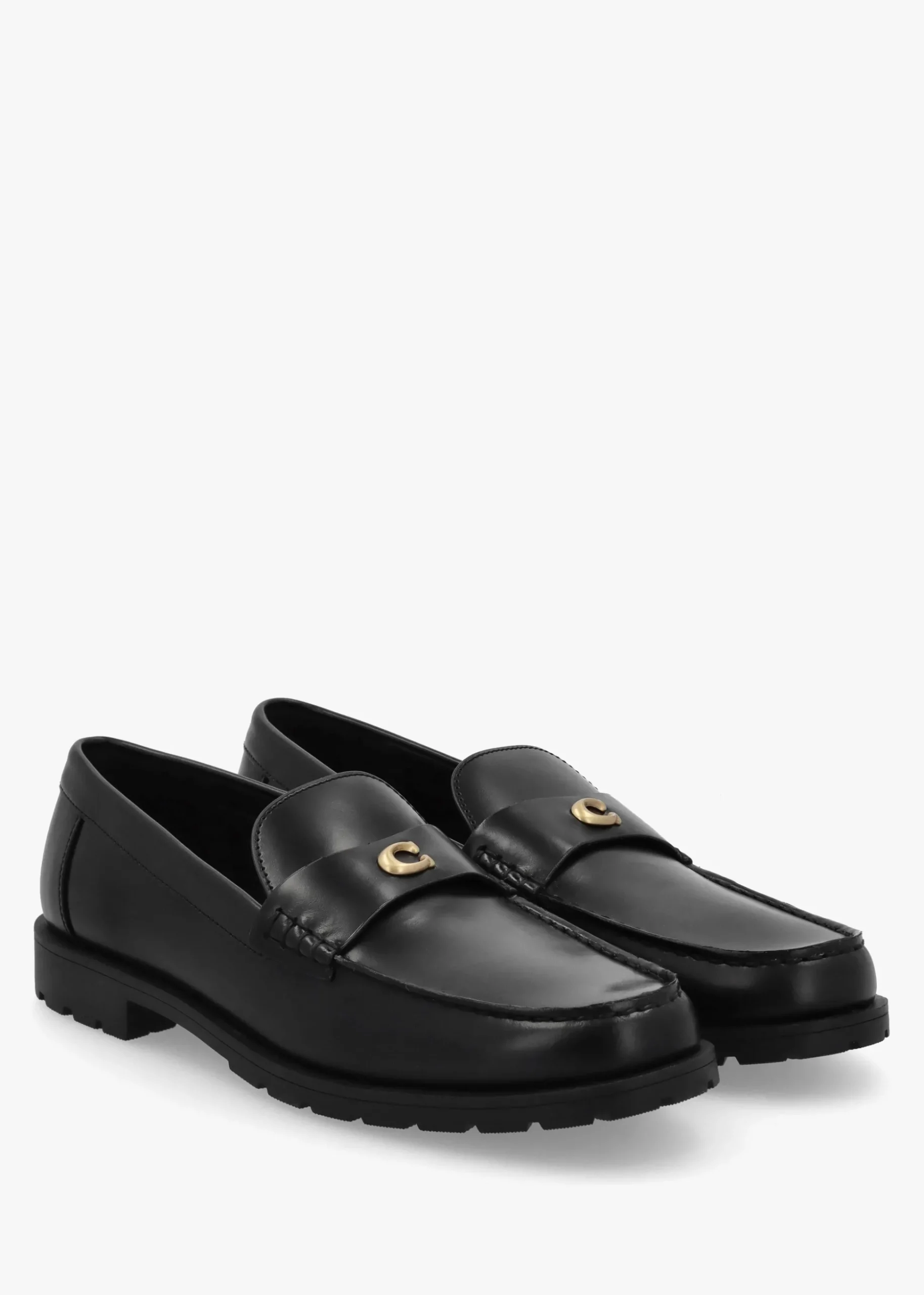 Jocelyn Black Leather Loafers