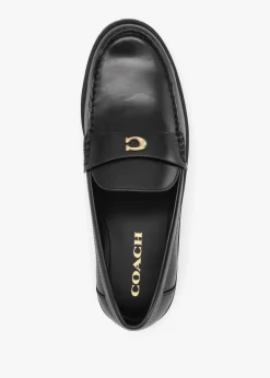 Jocelyn Black Leather Loafers