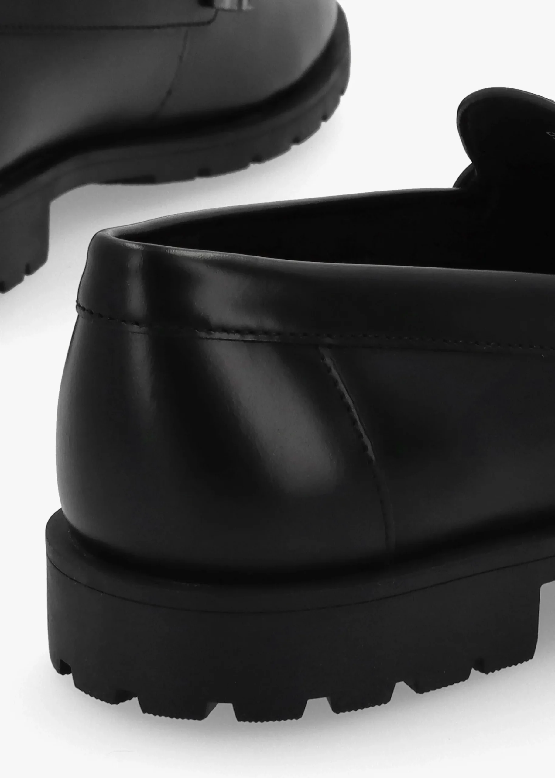 Jocelyn Black Leather Loafers