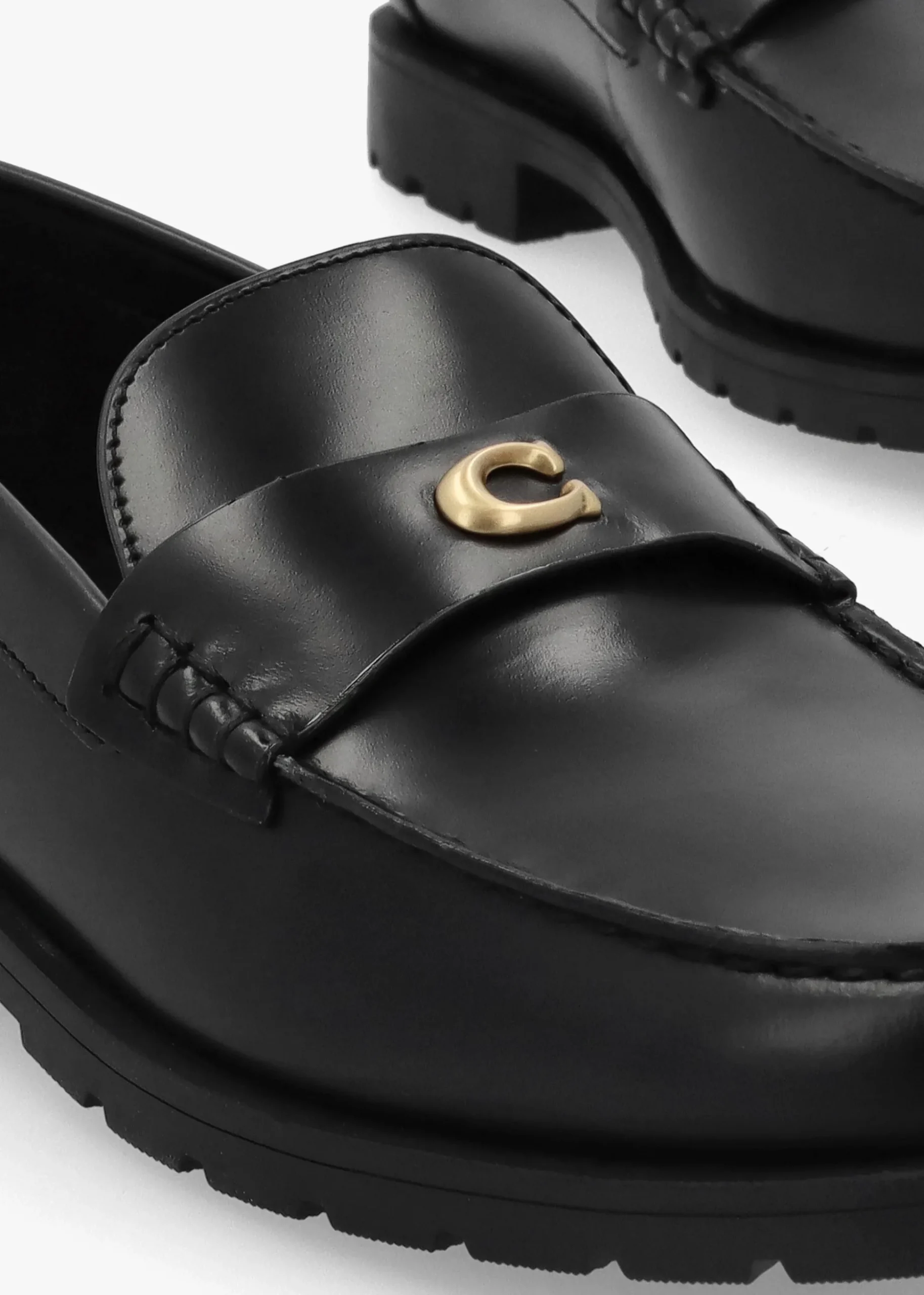 Jocelyn Black Leather Loafers