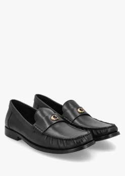 Jolene Black Leather Loafers