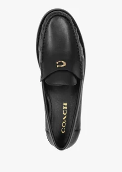 Jolene Black Leather Loafers