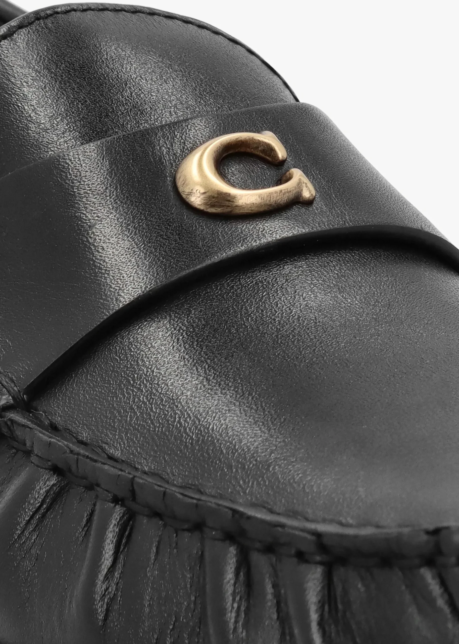 Jolene Black Leather Loafers