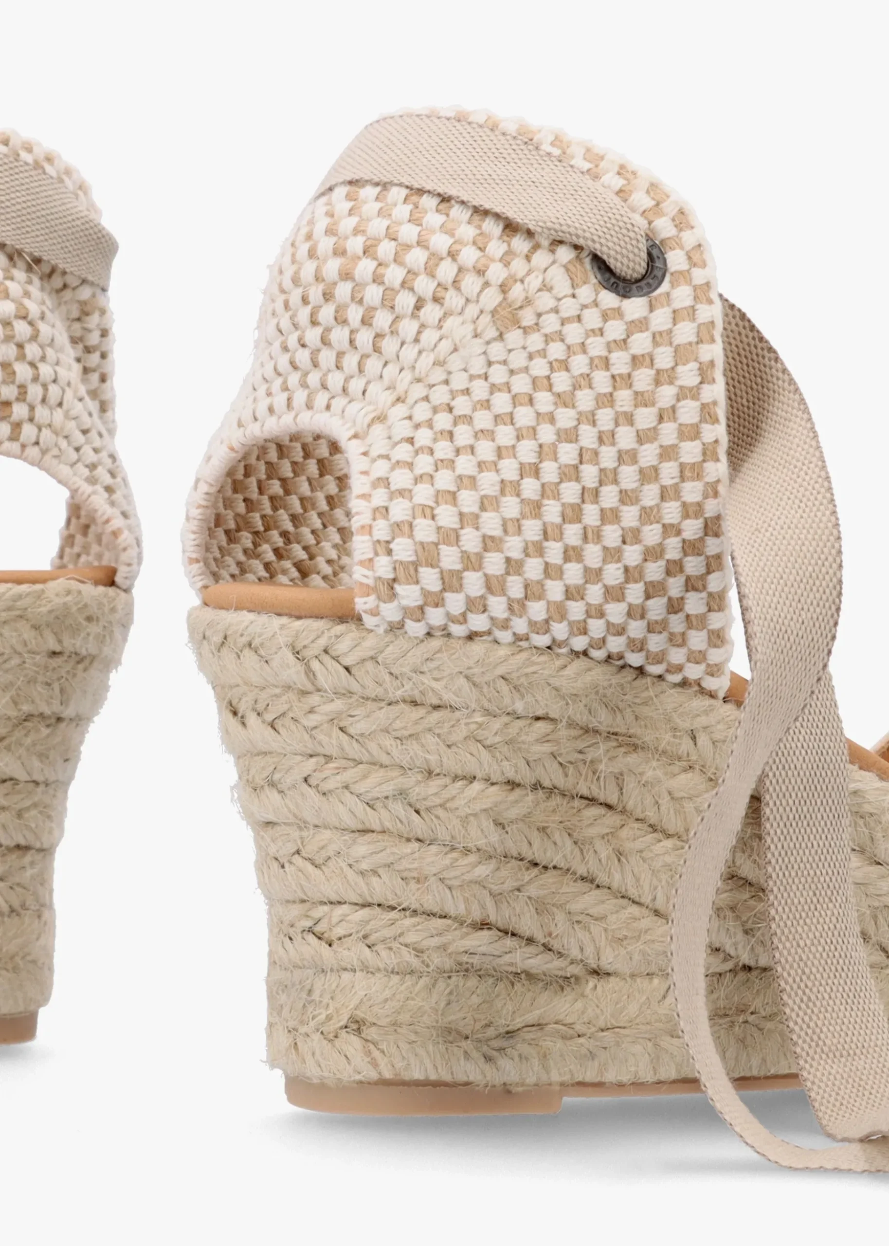 Juana Beige Suede Wedge Espadrilles