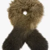 Khaki Ombre Shaggy Mongolian Lambswool Scarf