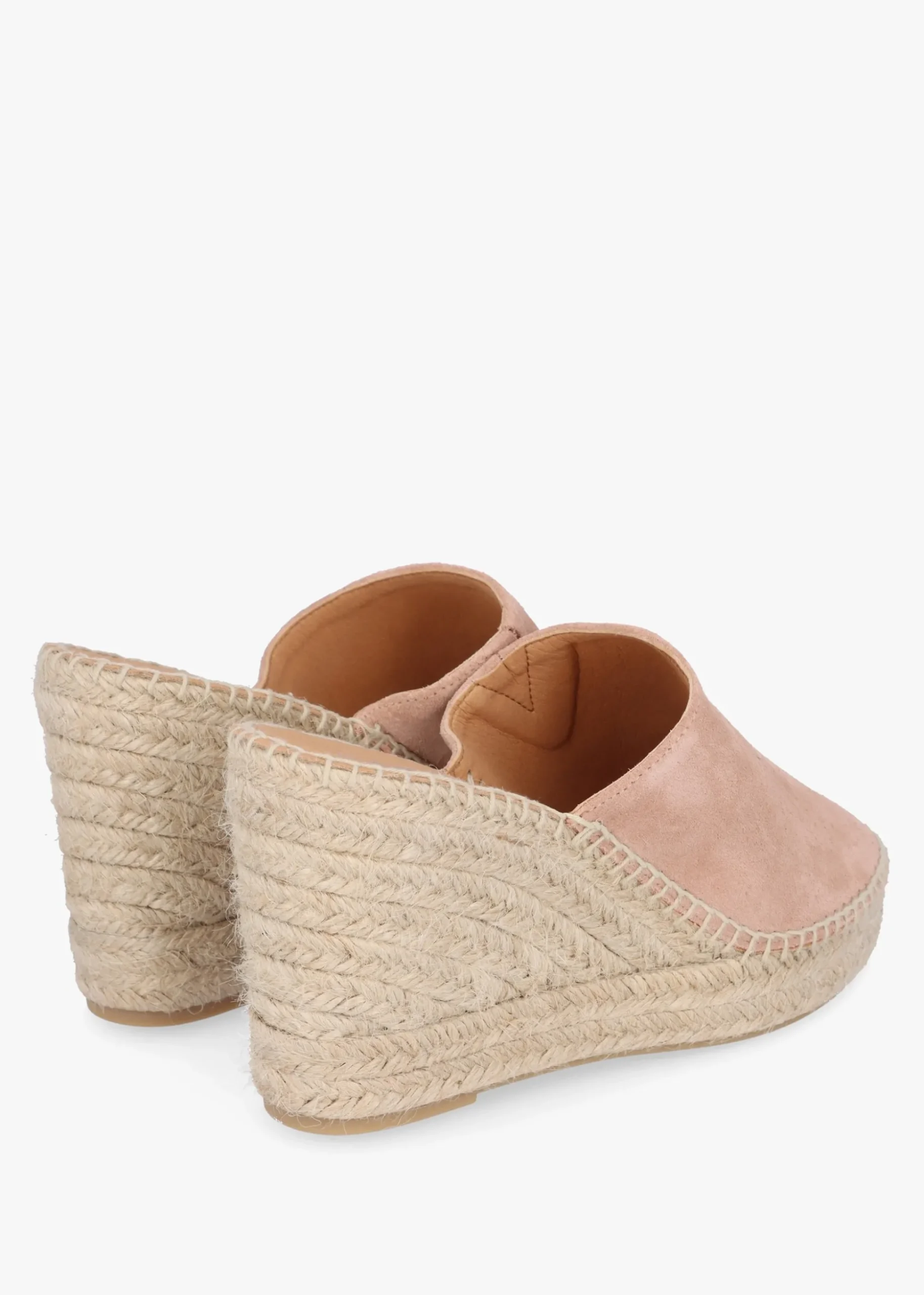 Kris Nude Suede Wedge Espadrille Mules