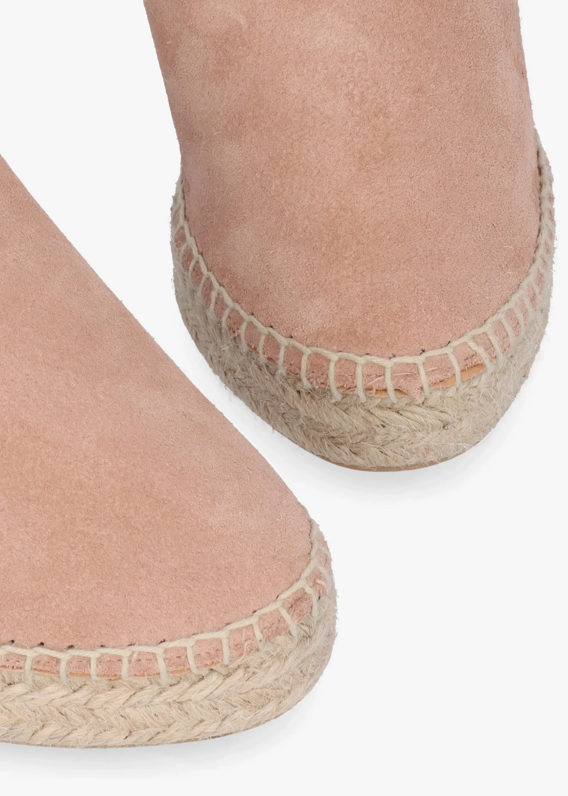 Kris Nude Suede Wedge Espadrille Mules