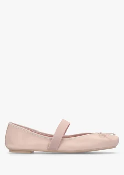 Kristen Pink Leather Ballet Pumps