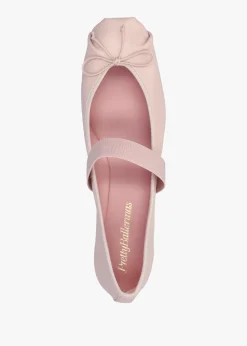 Kristen Pink Leather Ballet Pumps