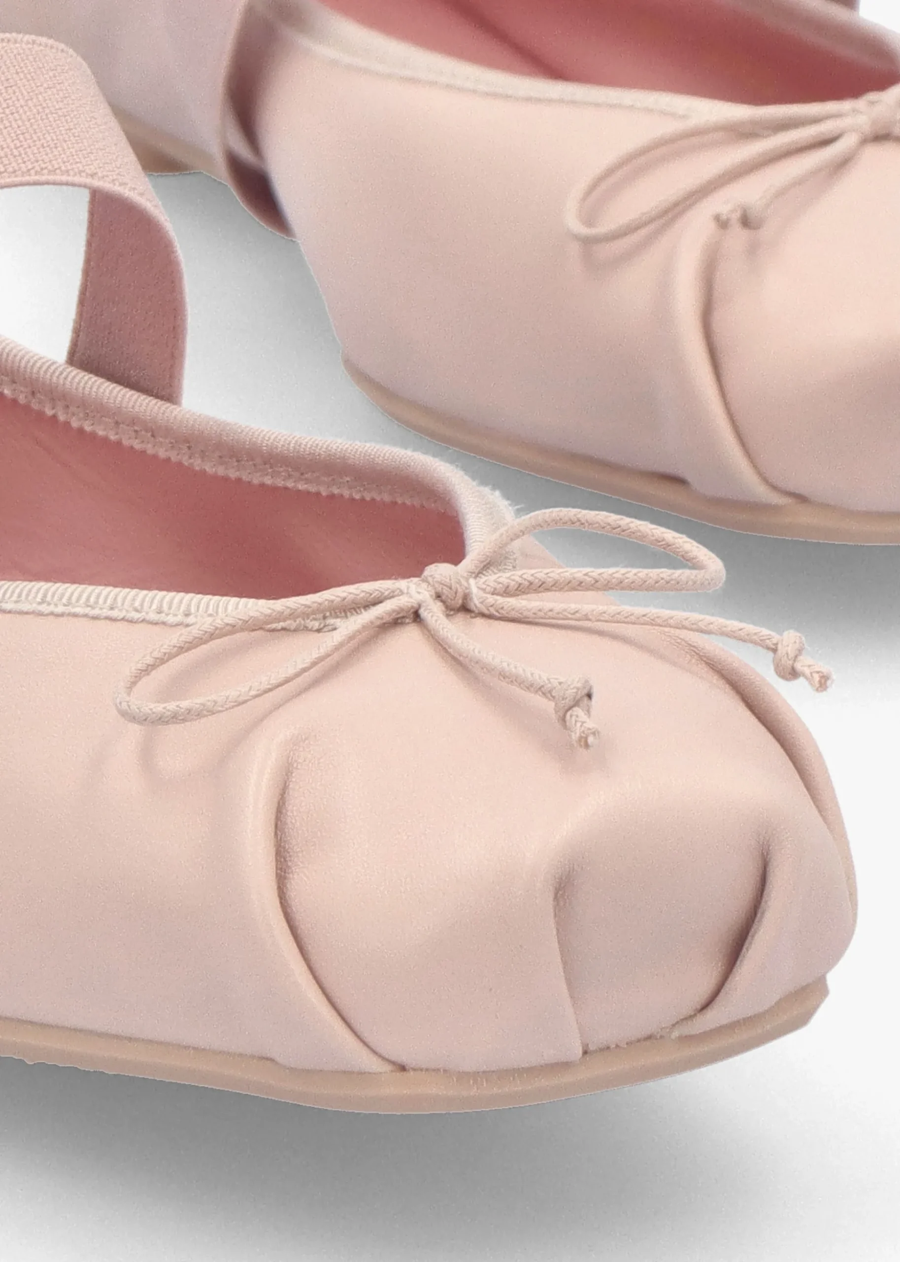 Kristen Pink Leather Ballet Pumps