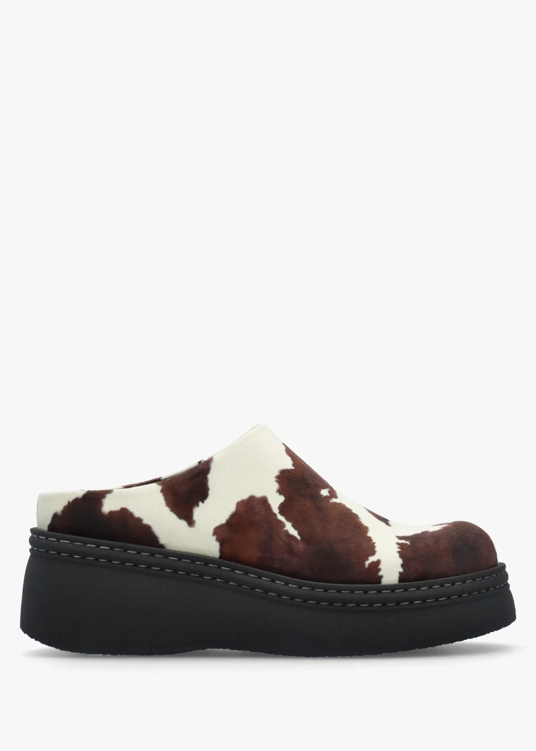 Kristi Cow Print Closed Toe Mules