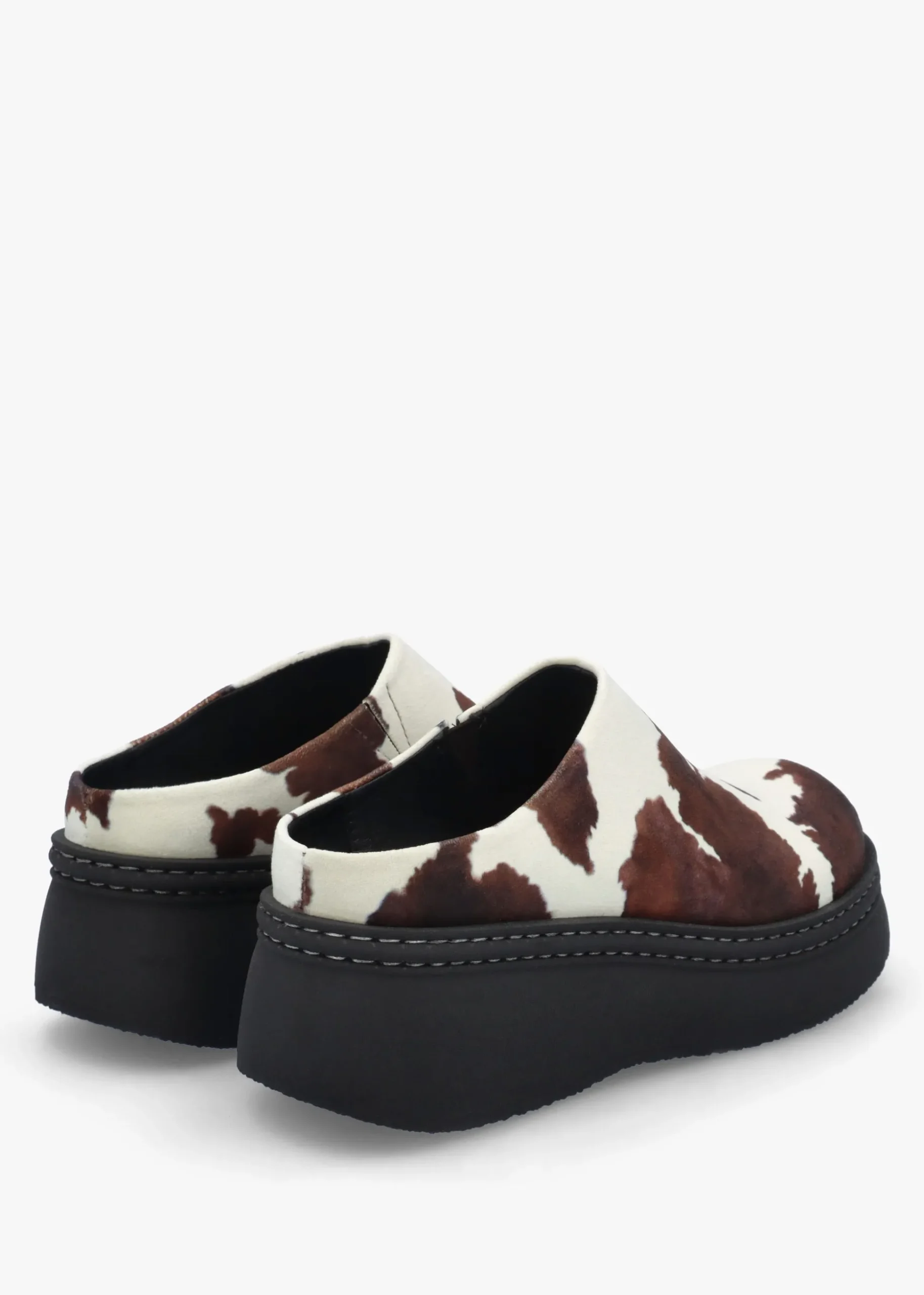 Kristi Cow Print Closed Toe Mules