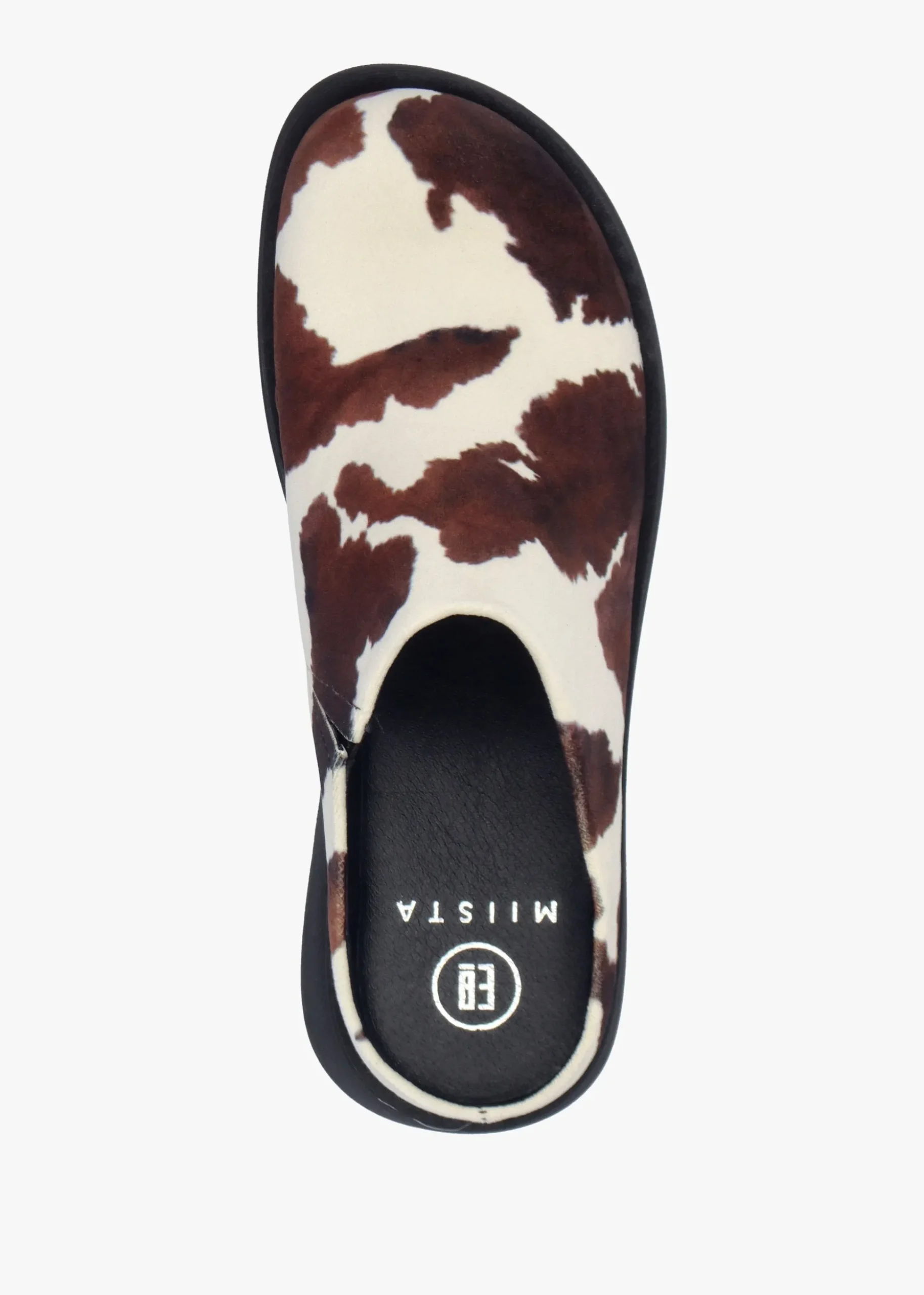 Kristi Cow Print Closed Toe Mules