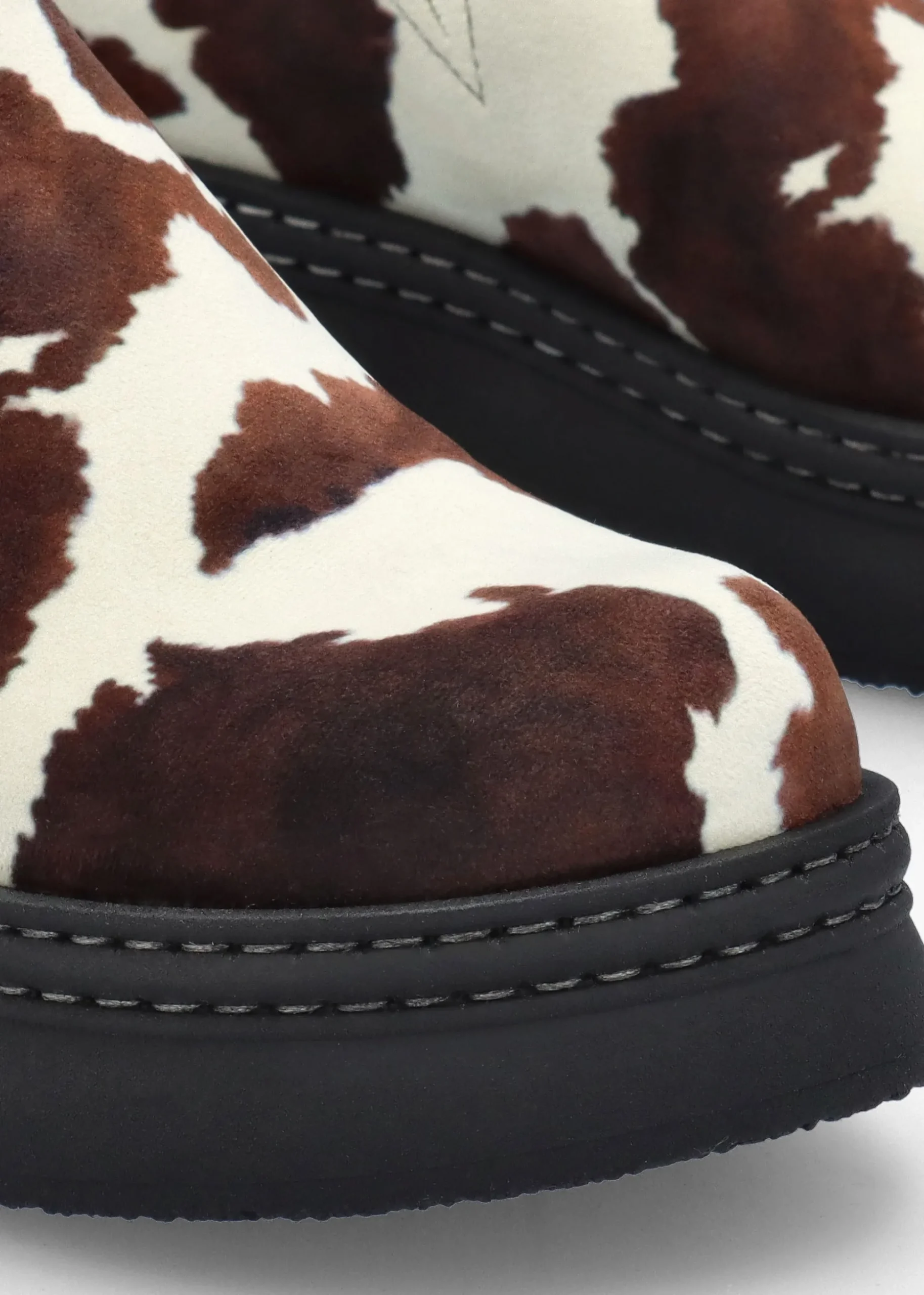 Kristi Cow Print Closed Toe Mules