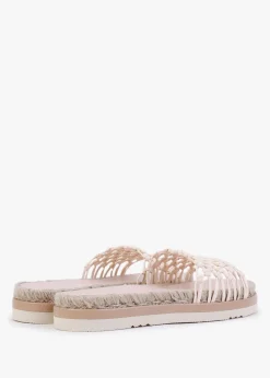 Kule Cream Knotted Woven Mules