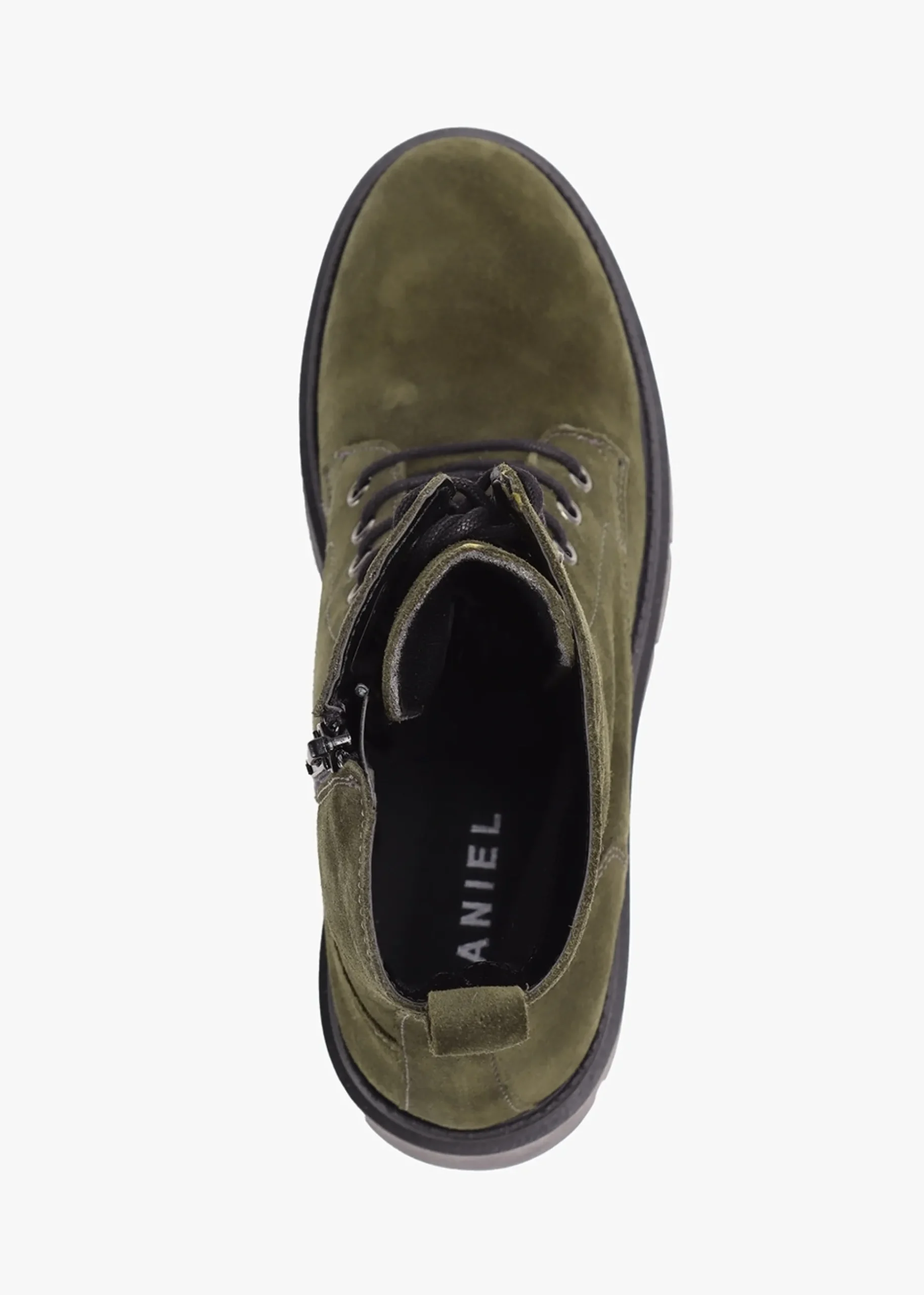 Lacie Khaki Suede Lace Up Ankle Boots
