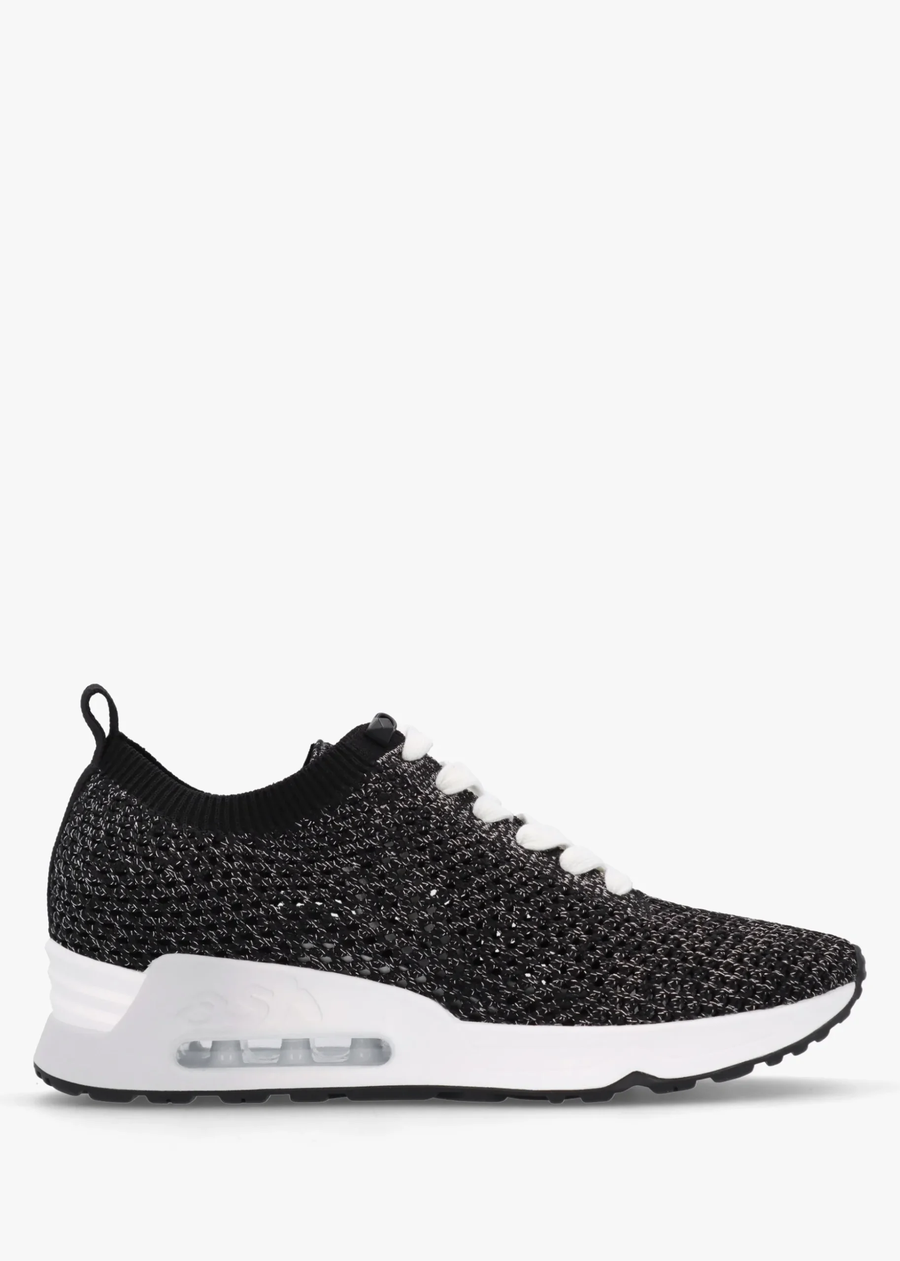 Laika Knitted Lurex Black Silver Trainers