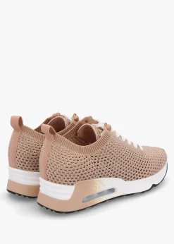 Laika Knitted Lurex Sand Gold Trainers