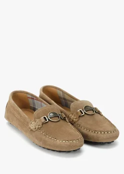 Laire Light Trench Suede Driving Loafers