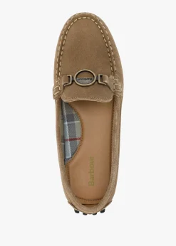 Laire Light Trench Suede Driving Loafers