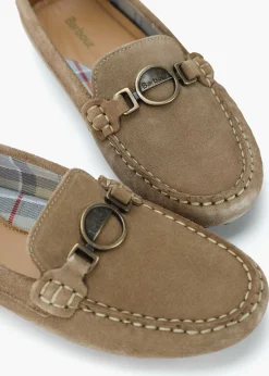 Laire Light Trench Suede Driving Loafers
