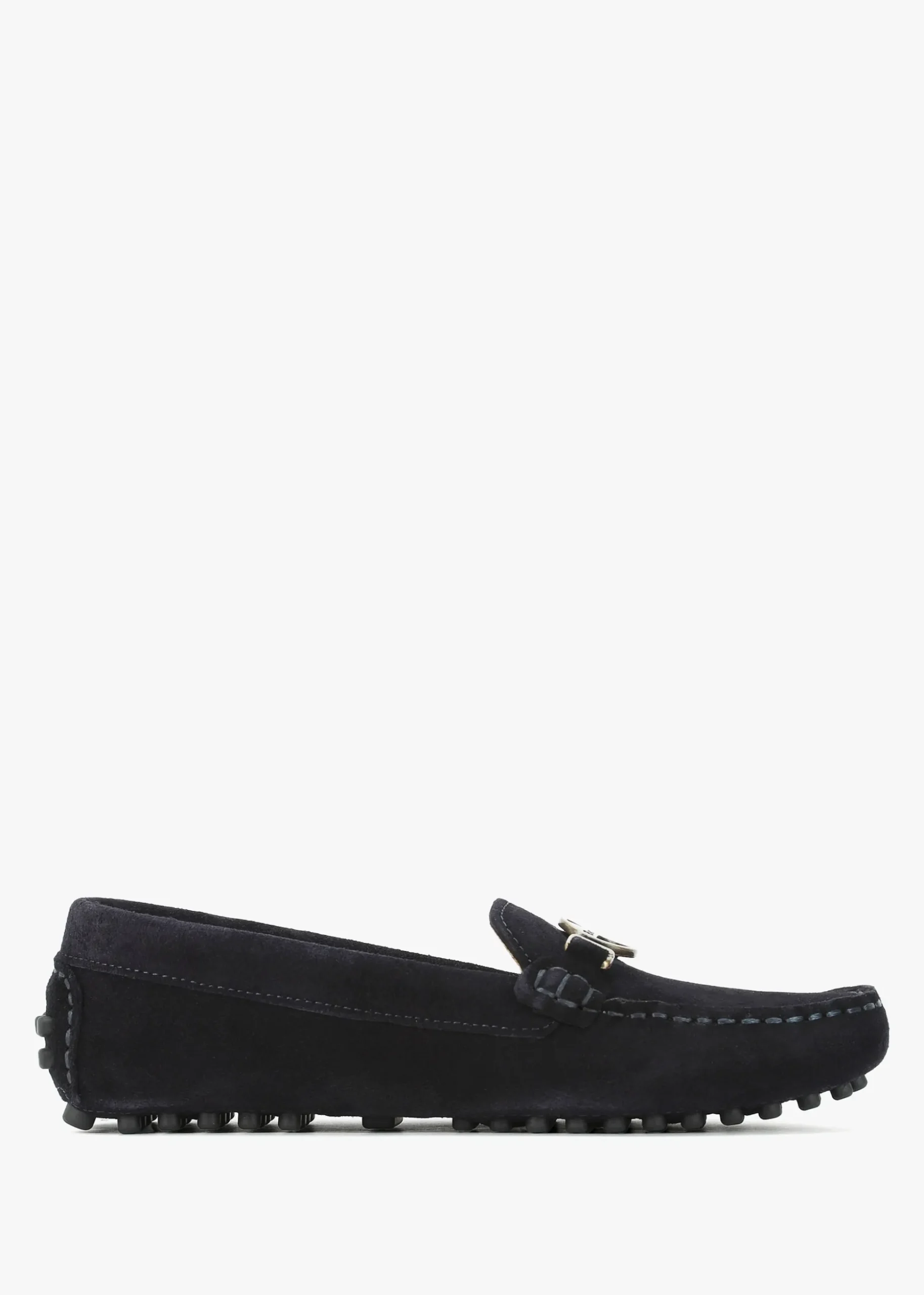 Laire Navy Suede Driving Loafers