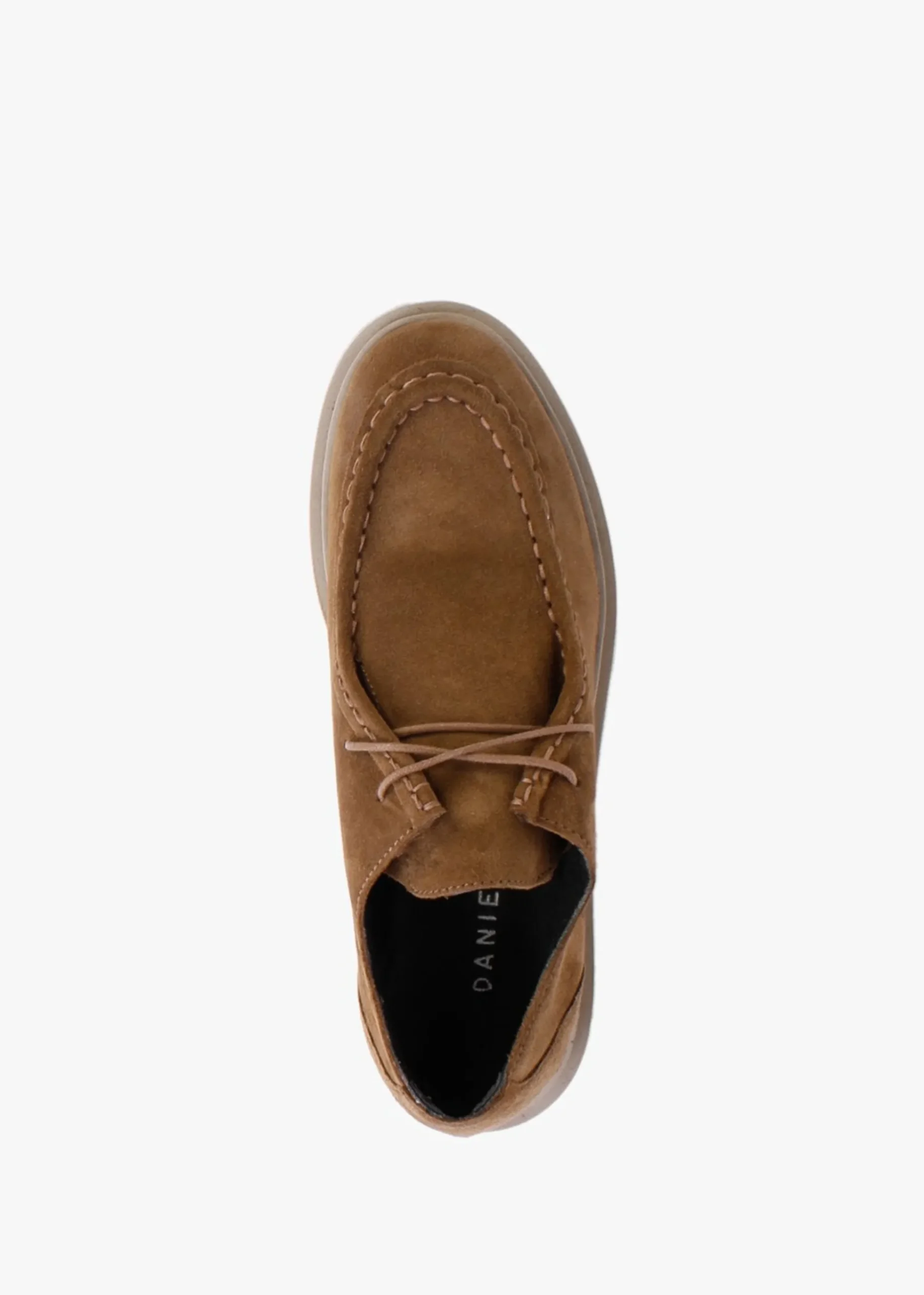 Lally Tan Suede Lace Up Wallabee Shoes