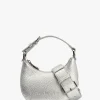 Laminated Metallic Argento Baguette Bag
