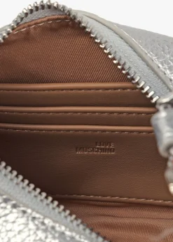 Laminated Metallic Argento Baguette Bag
