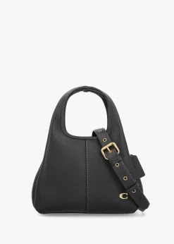 Lana 23 Black Leather Shoulder Bag