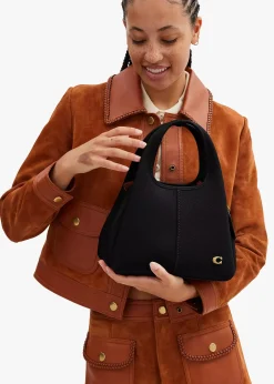 Lana 23 Black Leather Shoulder Bag