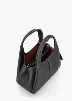 Lana 23 Black Leather Shoulder Bag